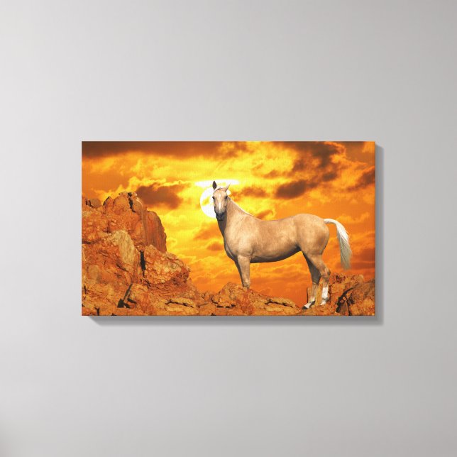 Toile Chevaux d'Imaginaire : Montagne (Recto)