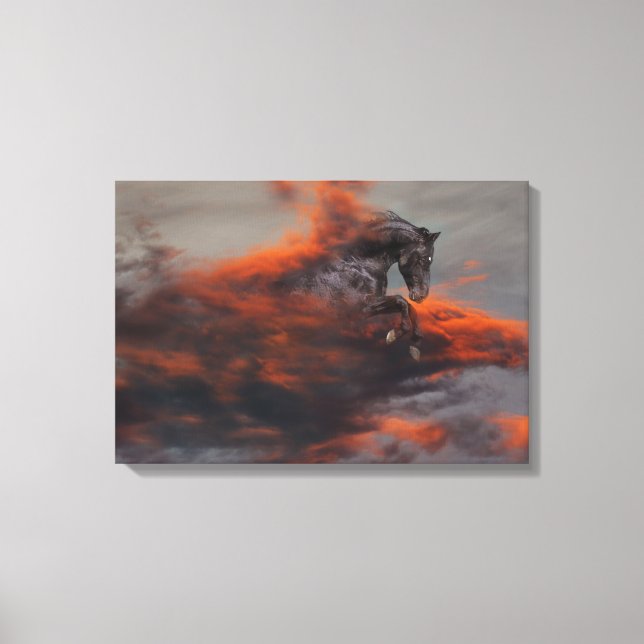 Toile Chevaux d'Imaginaire : Nuages (Recto)