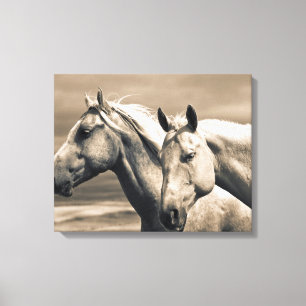 Toile Chevaux Quarter Horse dans la Prairie Canadienne