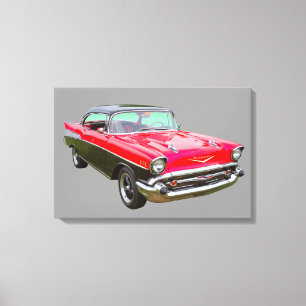 Toile Chevrolet Bel Air Classic Car 1957