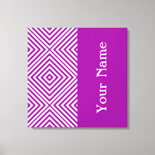 Toile Chevron de Diamant Violet avec nom @ Emporiomoffa