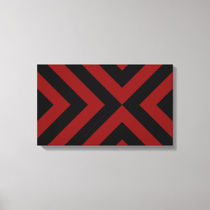 Toile Chevrons rouges et noirs
