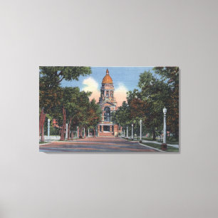Toile Cheyenne, WY - vue de capitol d'état et Drivewa