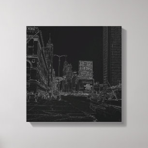 Toile Chicago Michigan Avenue Les arêtes brillantes des 