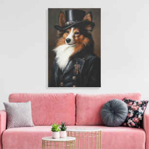 Toile Chien à chiens de mouton de Shetland sophistiqué  