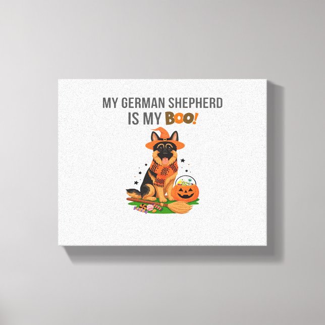 Toile Chien à pointer germanique - Halloween Moon Si (Recto)