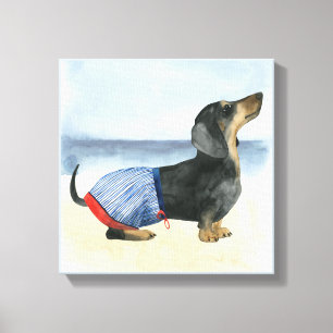 Toile Chien chaud  Chiot Dans Les Troncs De Nage