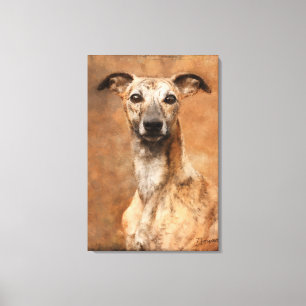 Toile Chien de Brindle Whippet