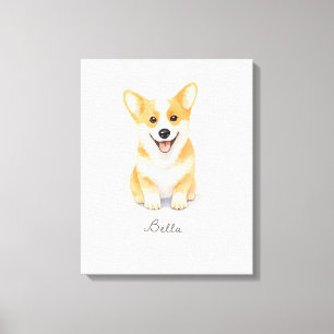 Toile Chien de Corgi mignon