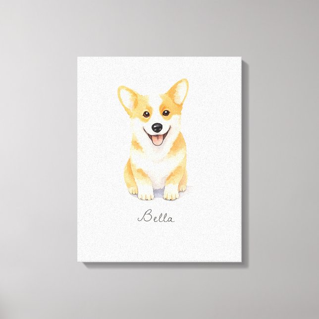 Toile Chien de Corgi mignon (Recto)