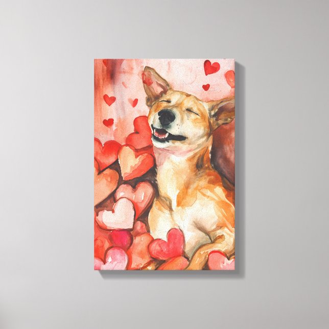 Toile Chien de la Journée des Valentines (Recto)