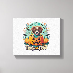 Toile Chien d'Halloween 1