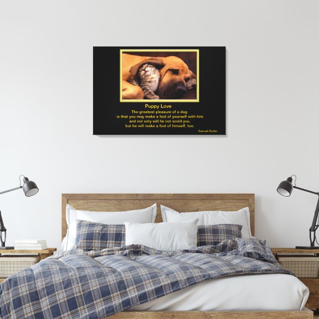 Toile Chien Et Chaton En Amour (Insitu(Chambre))