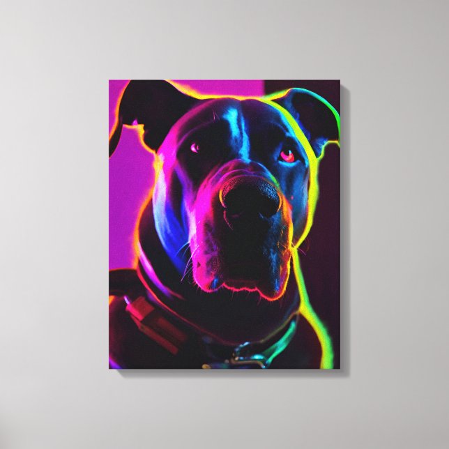 Toile chien néon (Recto)