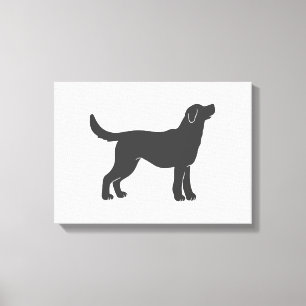 Toile Chien silhouette debout - Choisir la couleur arriè
