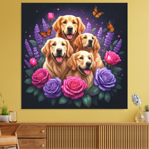 Toile Chien-taureau baroque : un portrait historique