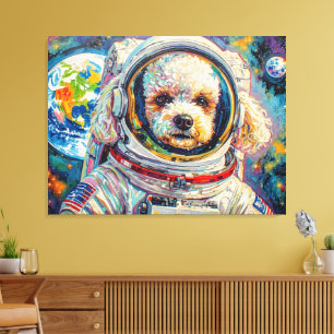 TOILE CHIENS DANS L'ESPACE-CANICHE 19
