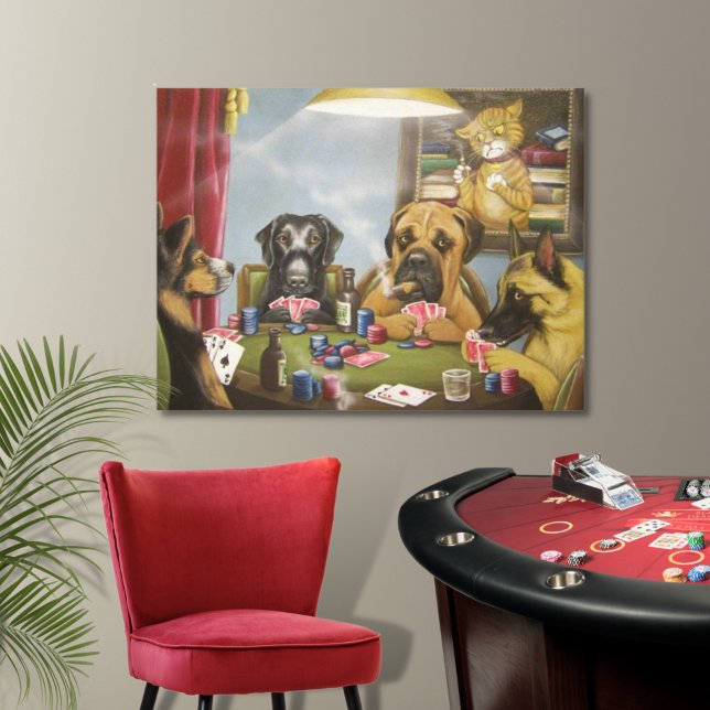 Toile Chiens de joueurs de poker (Créateur téléchargé)