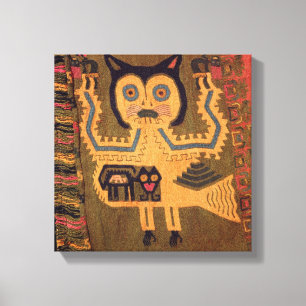 Toile Chiffre de laine d'un jaguar, culture de Paracas
