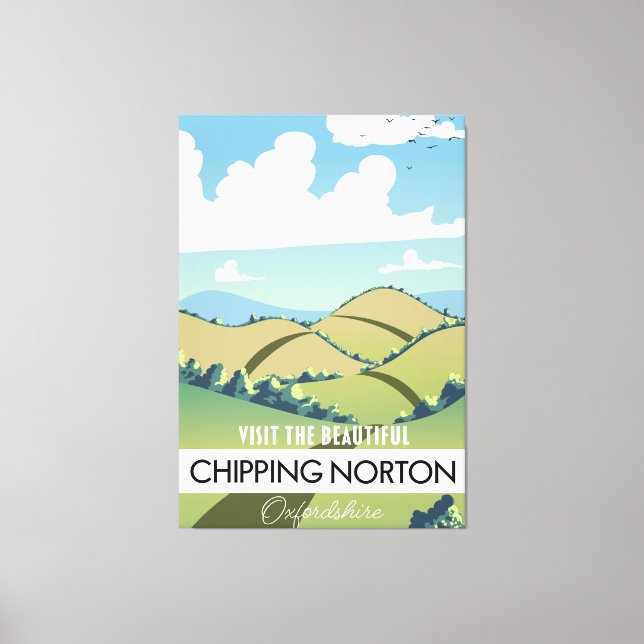 Toile Chiffre Norton Oxfordshire Bois Wall Art (Recto)