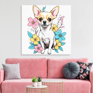 Toile Chihuahua du printemps
