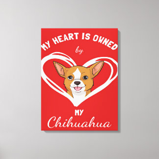 Toile Chihuahua Heart_Amoureux des chiens
