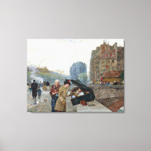Toile Childe Hassam, Quai St. Michel
