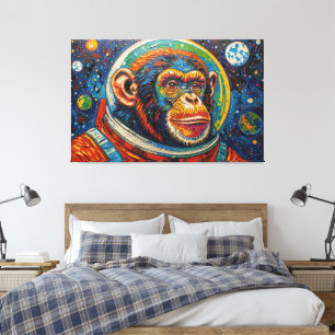 TOILE CHIMPANZÉ DANS L'ESPACE-9