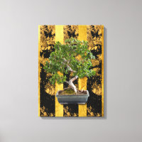 Chinois Asiatique Bonsai Arbre Étitré Canvas Impri