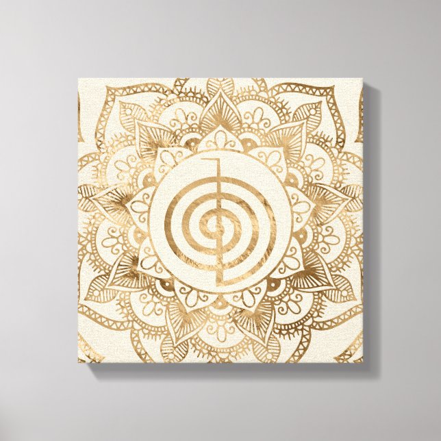 Toile Cho Ku Rei - pastel or lotus mandala (Recto)