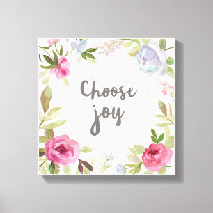 Toile Choose Joy Pastel Floral