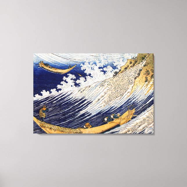 Toile Choshi dans la province de Simosa par Hokusai (Recto)