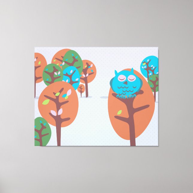 Toile Chouette endormie (Recto)