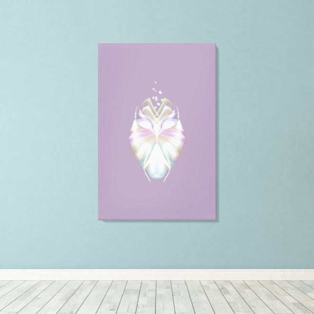 Toile Chouette Oracle Pastel Purple (Insitu (Plancher de Bois))