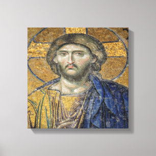 Toile Christ Pantocrator Mosiac Iconique Religieux Romai