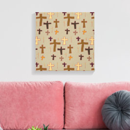 Toile Christian Crosses on Neutral background
