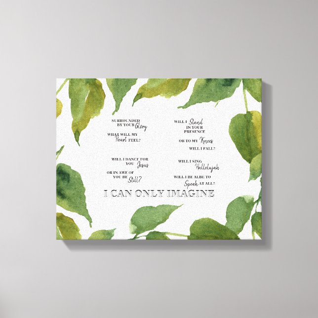 Toile Christian I Can Only Imagine Lyric Foliing (Recto)