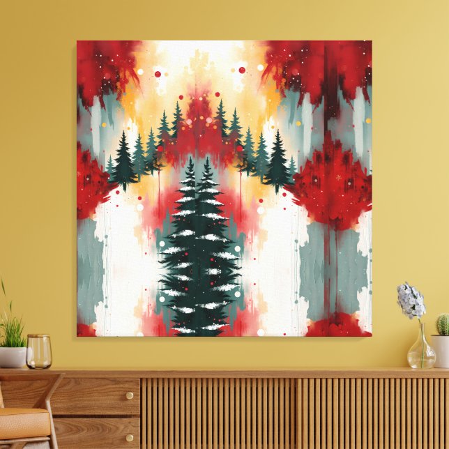 Toile Christmas Festive Colors Frequency Abstract Winter (Insitu(Salon))