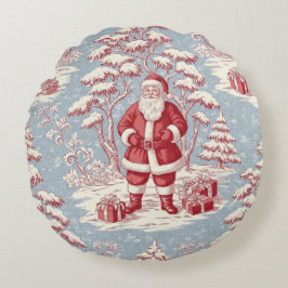Toile Christmas  Rundes Kissen