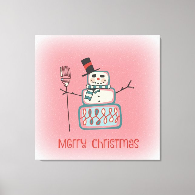 Toile Christmas Snowman (Recto)