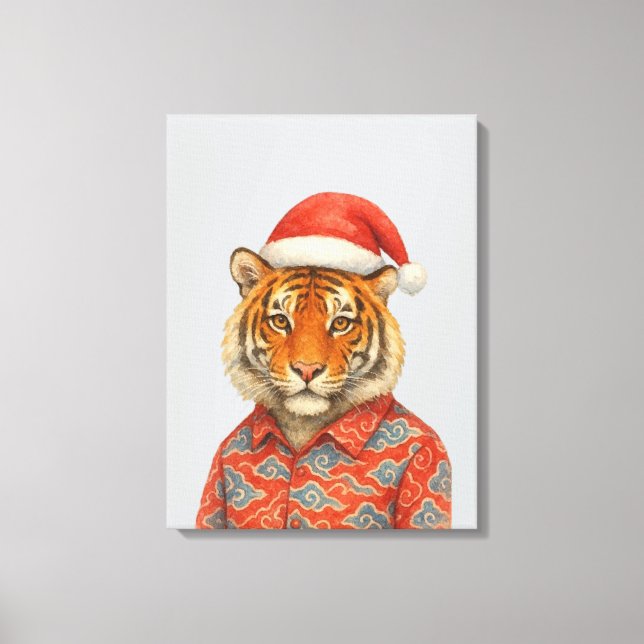 Toile Christmas Tiger indie (Recto)