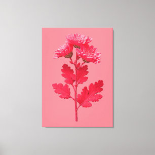 Toile Chrysanthème rose