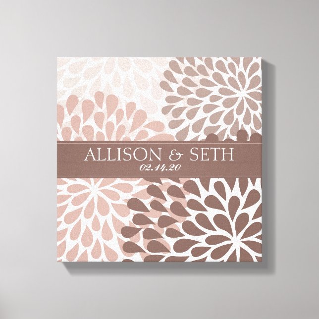 Toile Chrysanthemum (Nutmeg) Canvas Mariage cadeau (Recto)