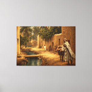 Toile Chuchotements des ombres de palmier Oasis Vintage