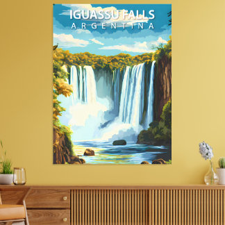Toile Chutes d'Iguassu, Argentine – Affiche de voyage an