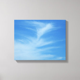 Toile Ciel bleu avec nuages blancs Abstrait Nature Photo