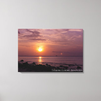 Toile Ciel de coucher de soleil de rayon de soleil Plage