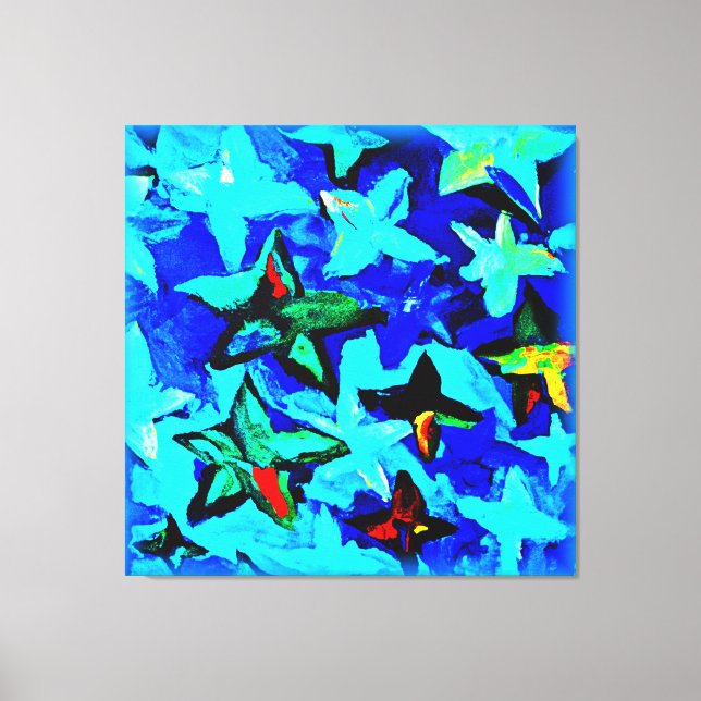 Toile Ciel de nuit étoilé bleu. Poster Acheter maintenan (Recto)