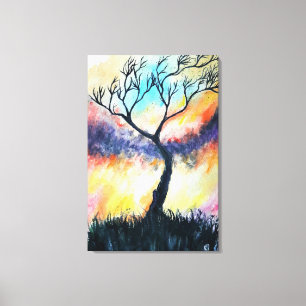Toile Ciel de rêves - Aquarelle