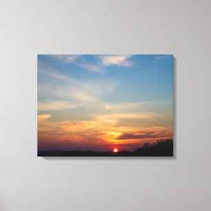 Toile Ciel du soleil d'hiver